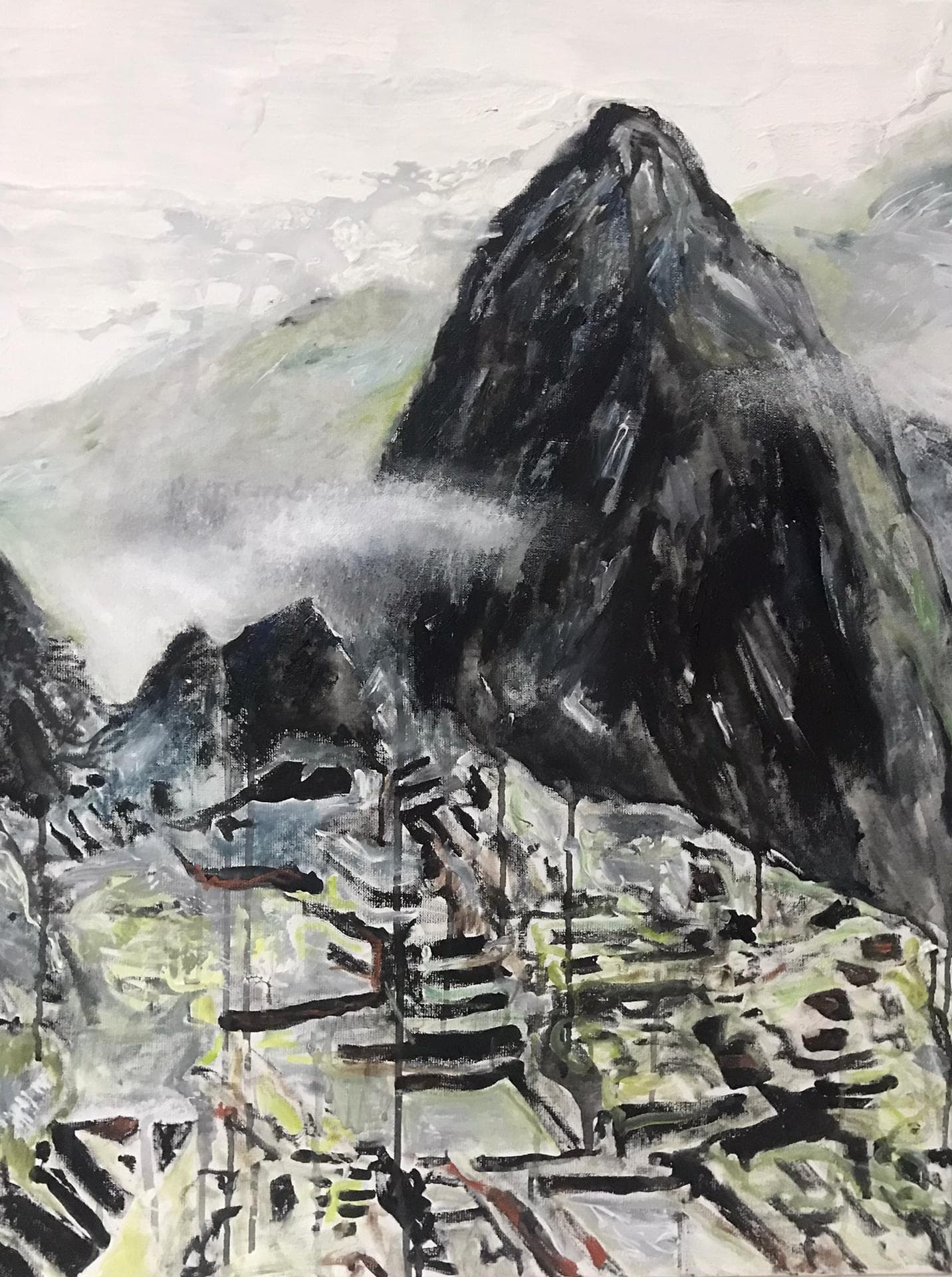 Op de hoge rotsen in het tropisch regenwoud van Peru ligt de verborgen Incastad, Machu Picchu.